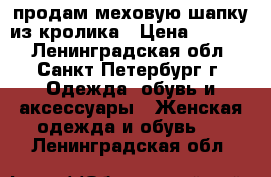 продам меховую шапку из кролика › Цена ­ 1 000 - Ленинградская обл., Санкт-Петербург г. Одежда, обувь и аксессуары » Женская одежда и обувь   . Ленинградская обл.